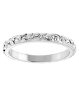 The Sylvan Ring. Nature-Sculpted Leaf & Scroll Wedding Ring (2.5 mm)