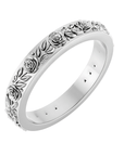 The Flora Wedding Ring - Floral Sculpted Wedding Band