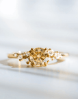 The Aries Ring - Yellow Diamond Round Lab Created