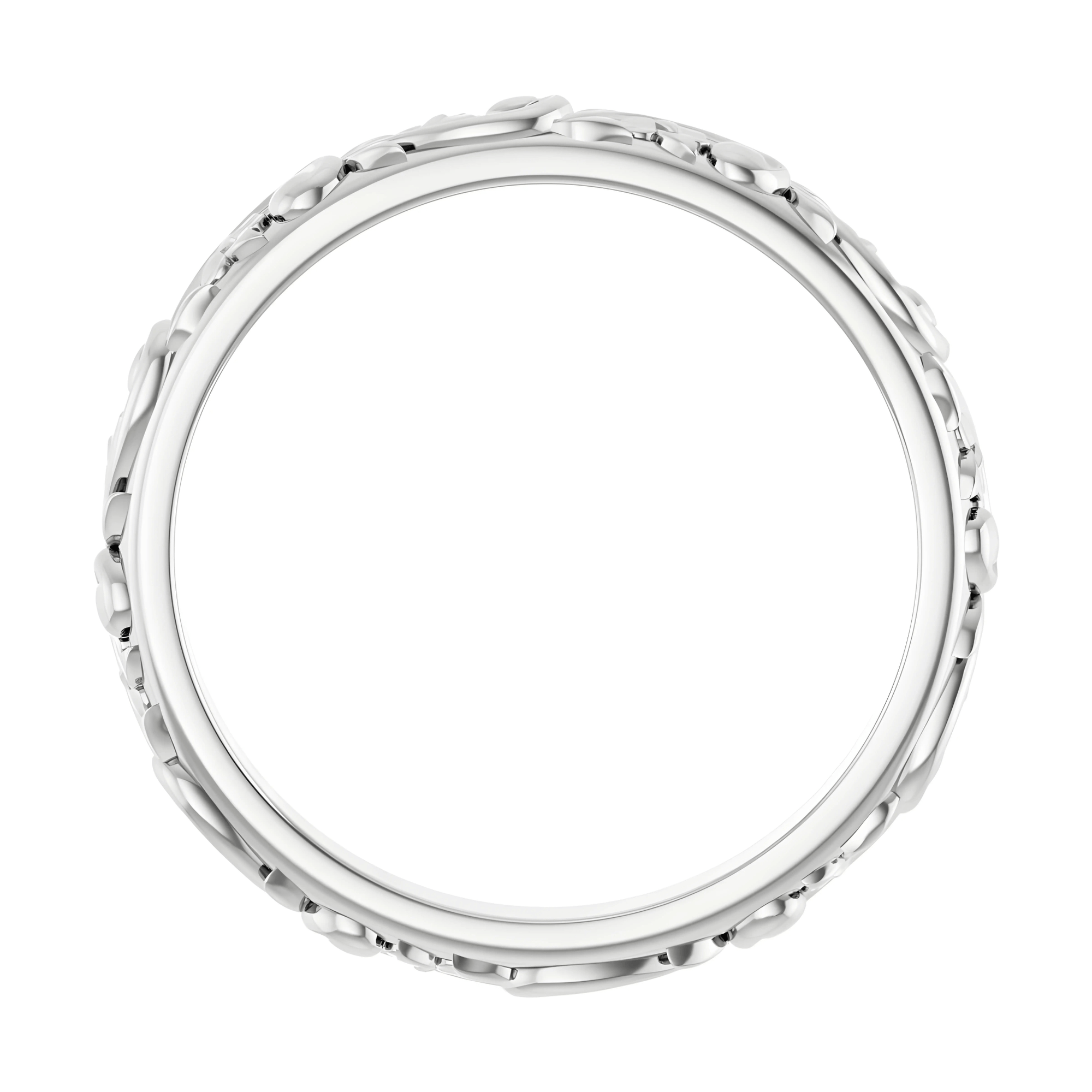 The Sylvan Ring. Nature-Sculpted Leaf & Scroll Wedding Ring (2.5 mm)