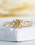 The Aries Ring - Yellow Diamond Round Lab Created