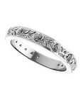 The Flora Wedding Ring - Floral Sculpted Wedding Band