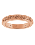 The Flora Wedding Ring - Floral Sculpted Wedding Band