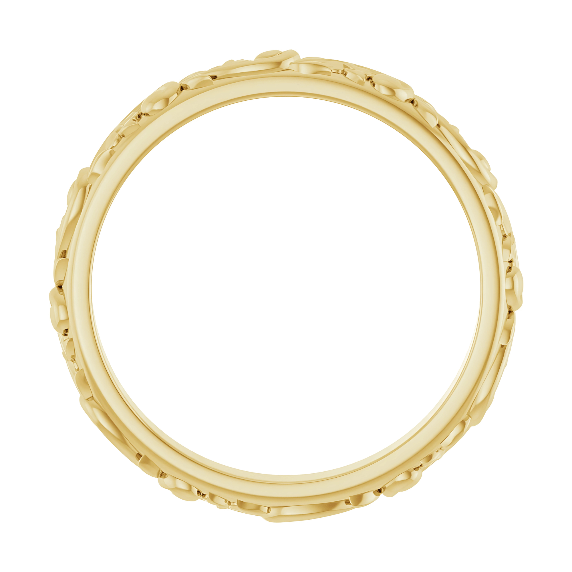 The Sylvan Ring. Nature-Sculpted Leaf & Scroll Wedding Ring (2.5 mm)