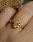 Yellow Diamond Laurel Ring - Ready to ship
