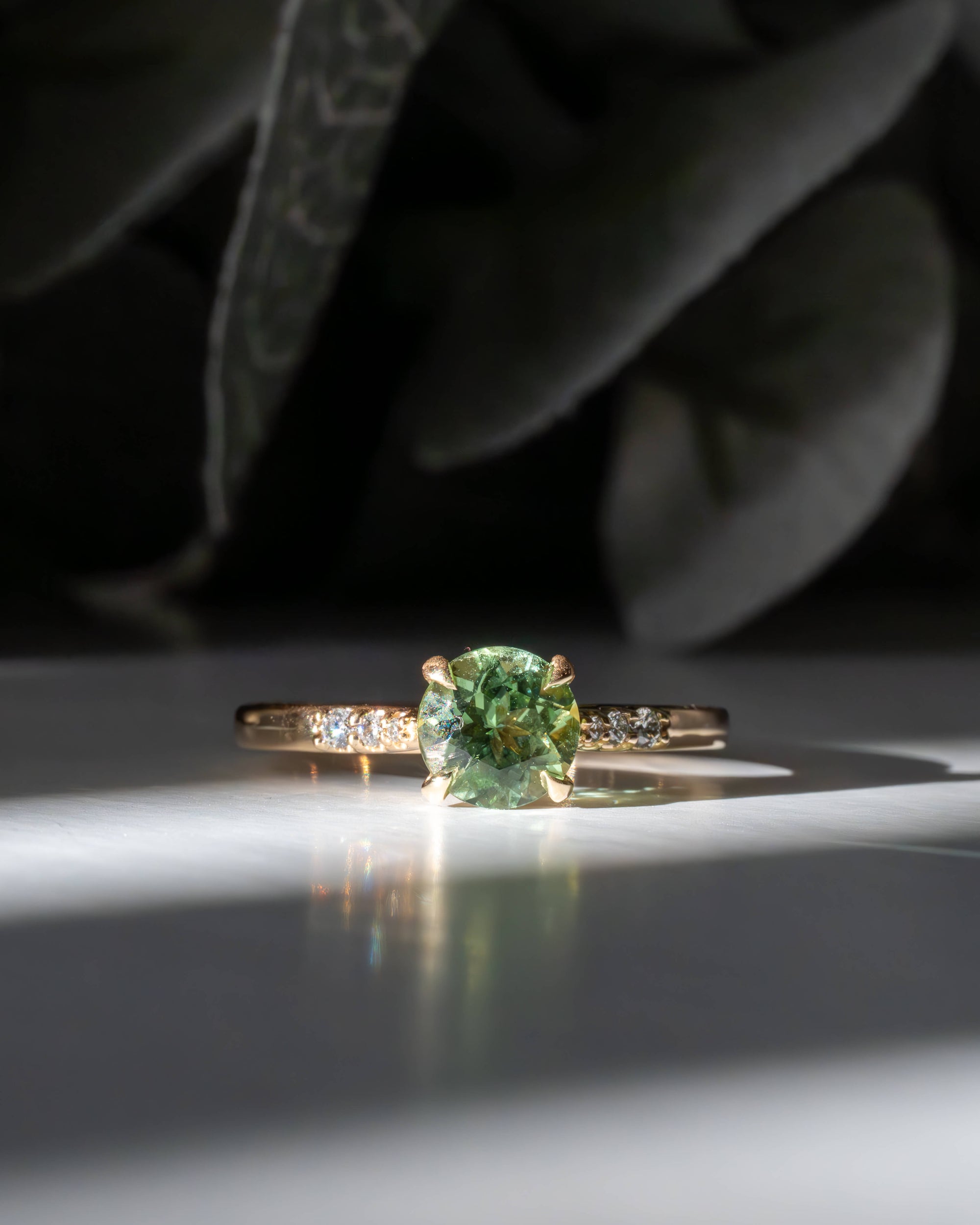Tourmaline & Diamond 14ct Gold