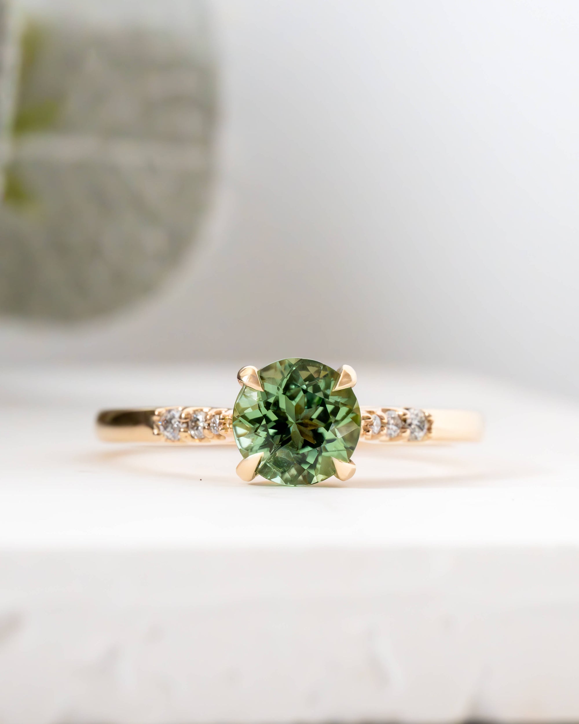 Tourmaline & Diamond 14ct Gold