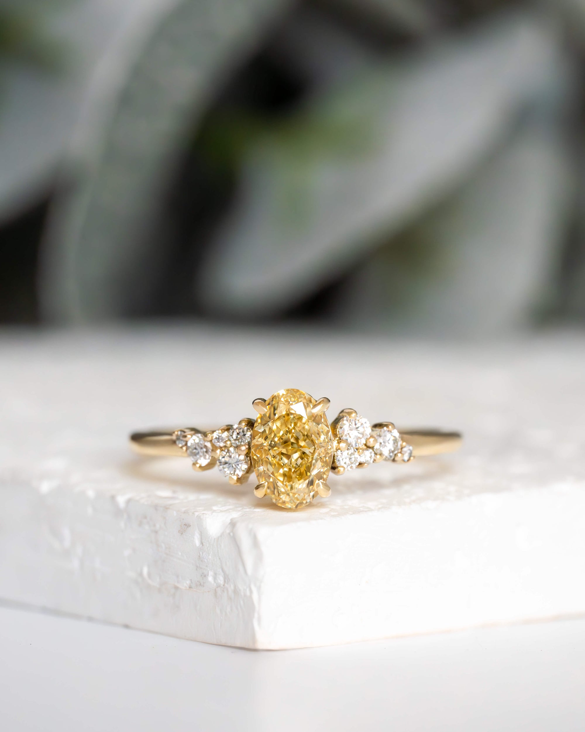 The Aries Ring - Natural Yellow Diamond Engagement Ring