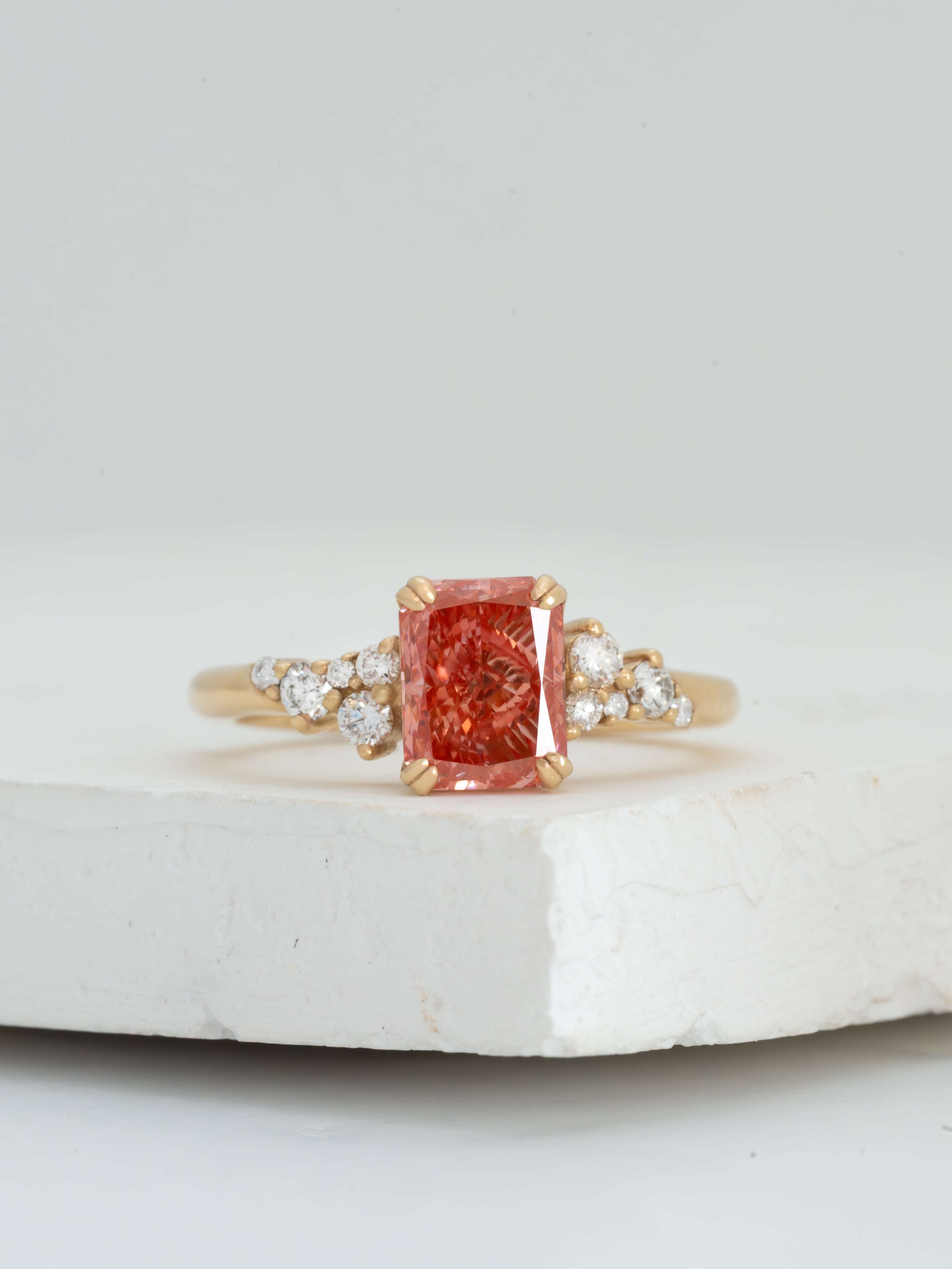 The Aries Ring - Pink Diamond 9ct Yellow Gold