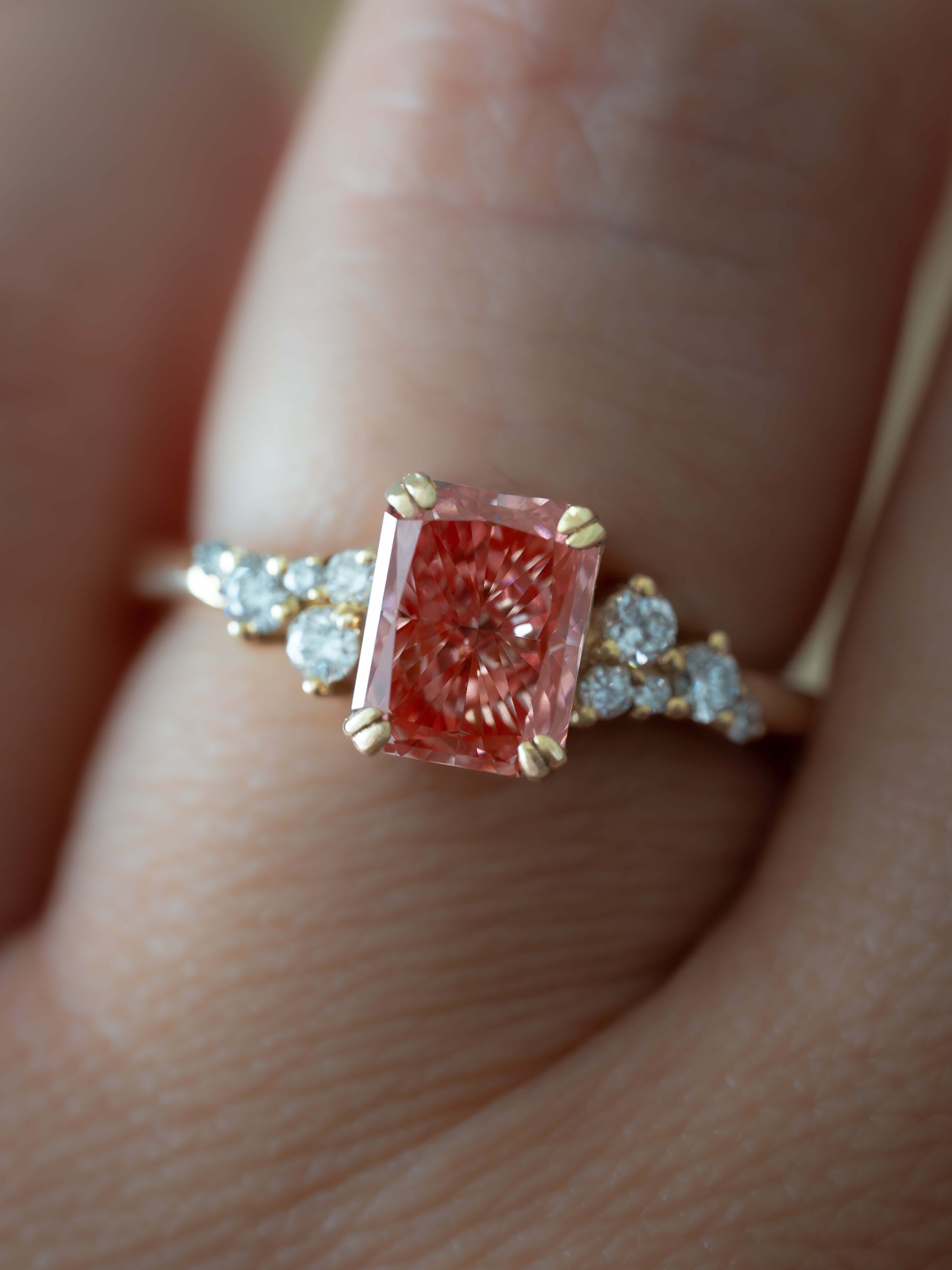 The Aries Ring - Pink Diamond 9ct Yellow Gold
