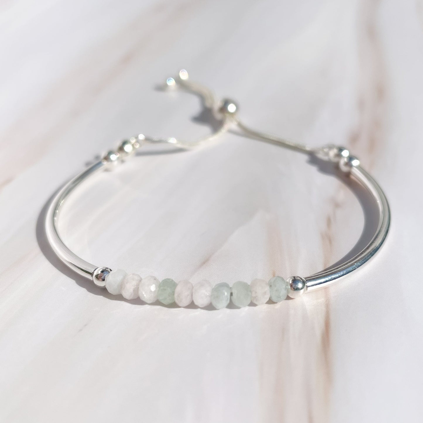 Morganite Slider Bracelet