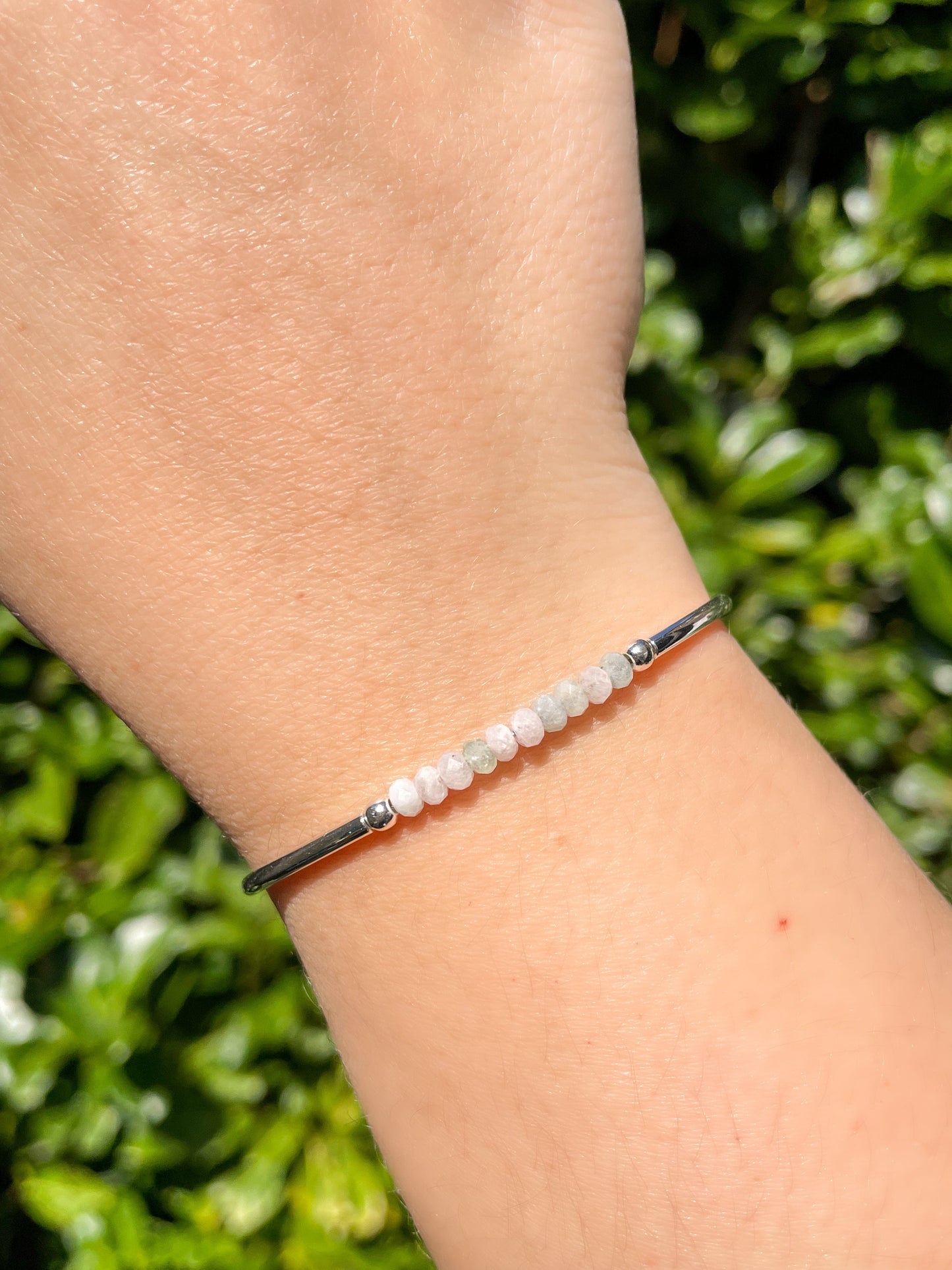 Morganite Slider Bracelet