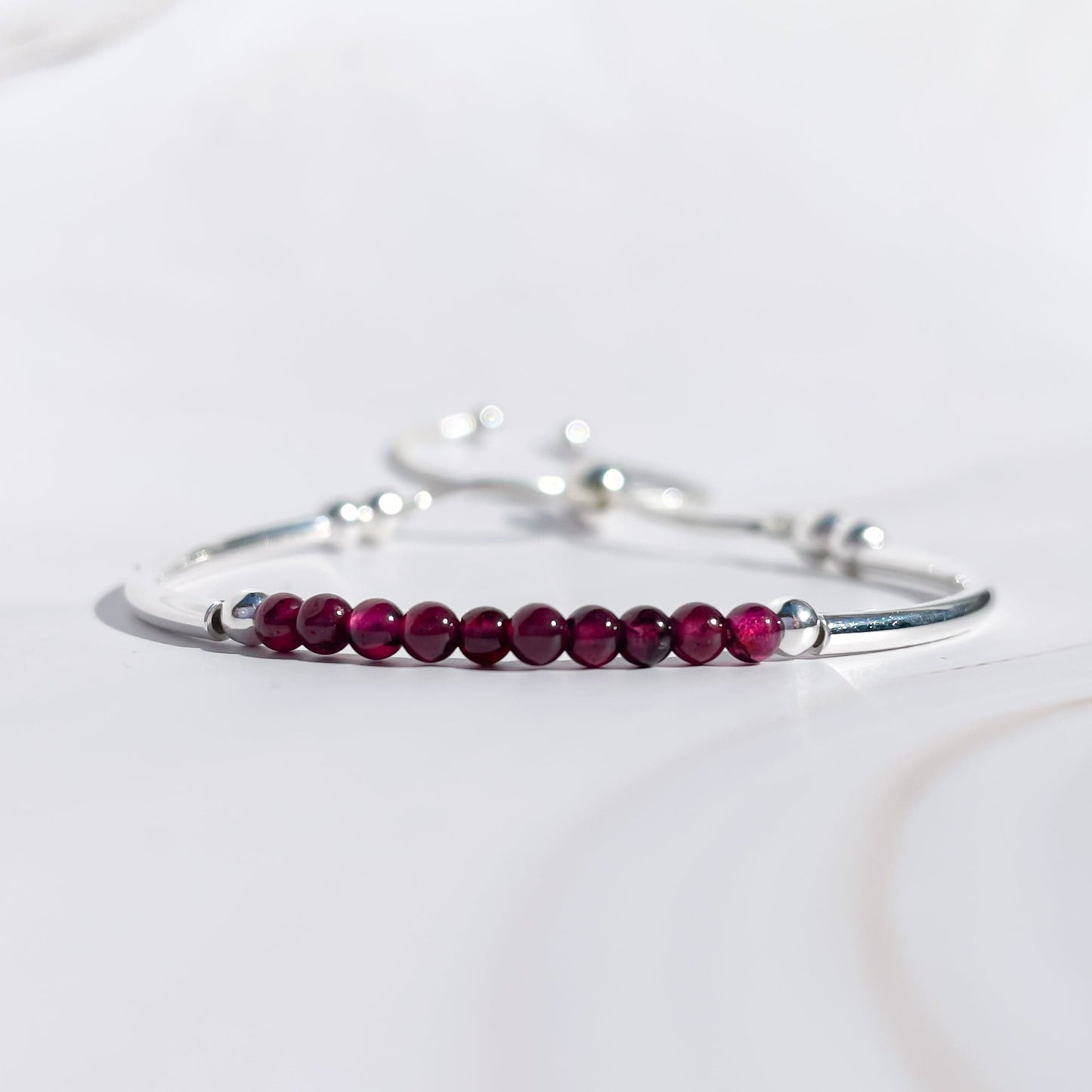 Garnet Slider Bracelet
