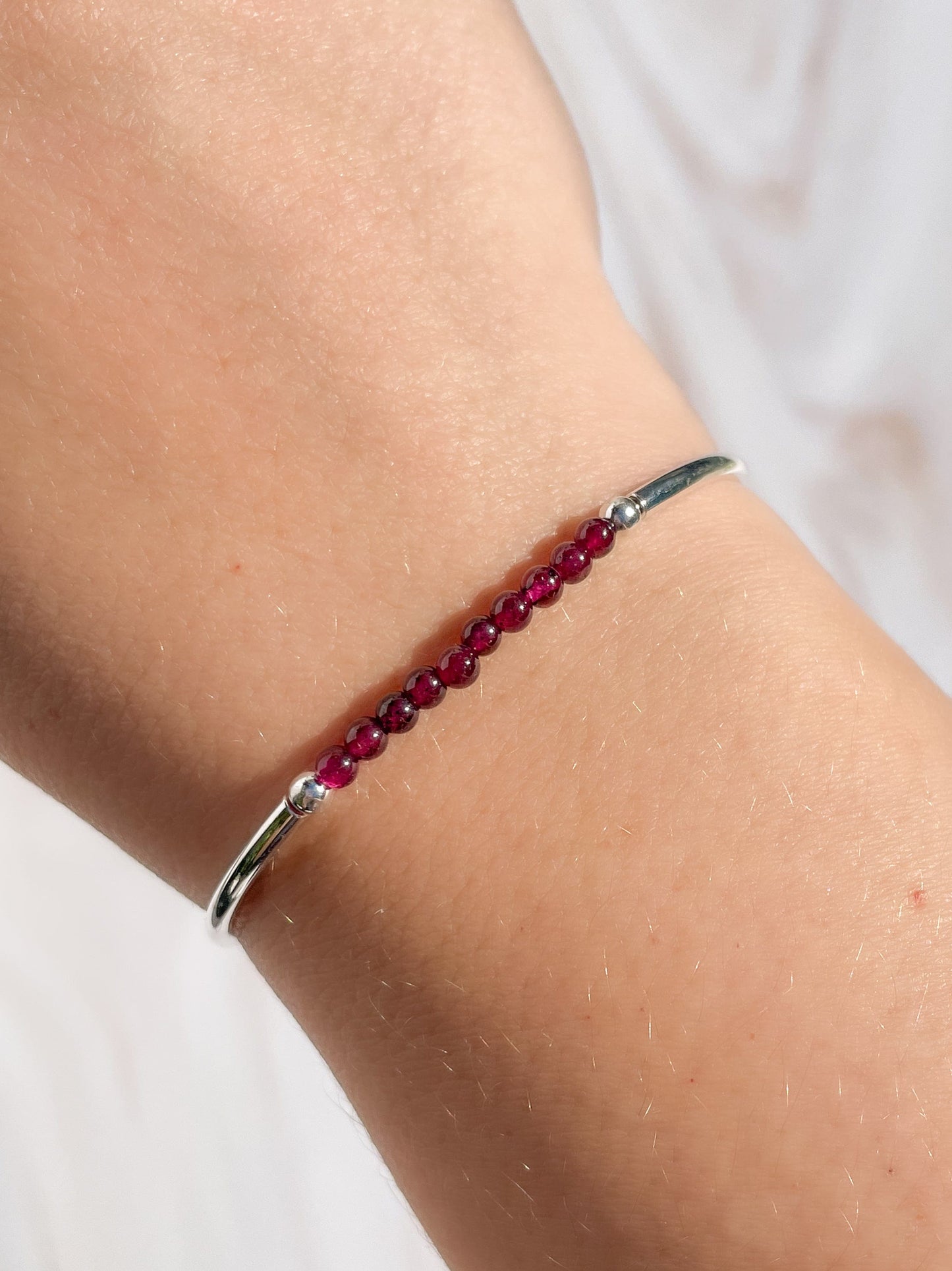 Garnet Slider Bracelet