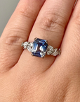Parti Sapphire & Diamond 18ct White Gold Ring