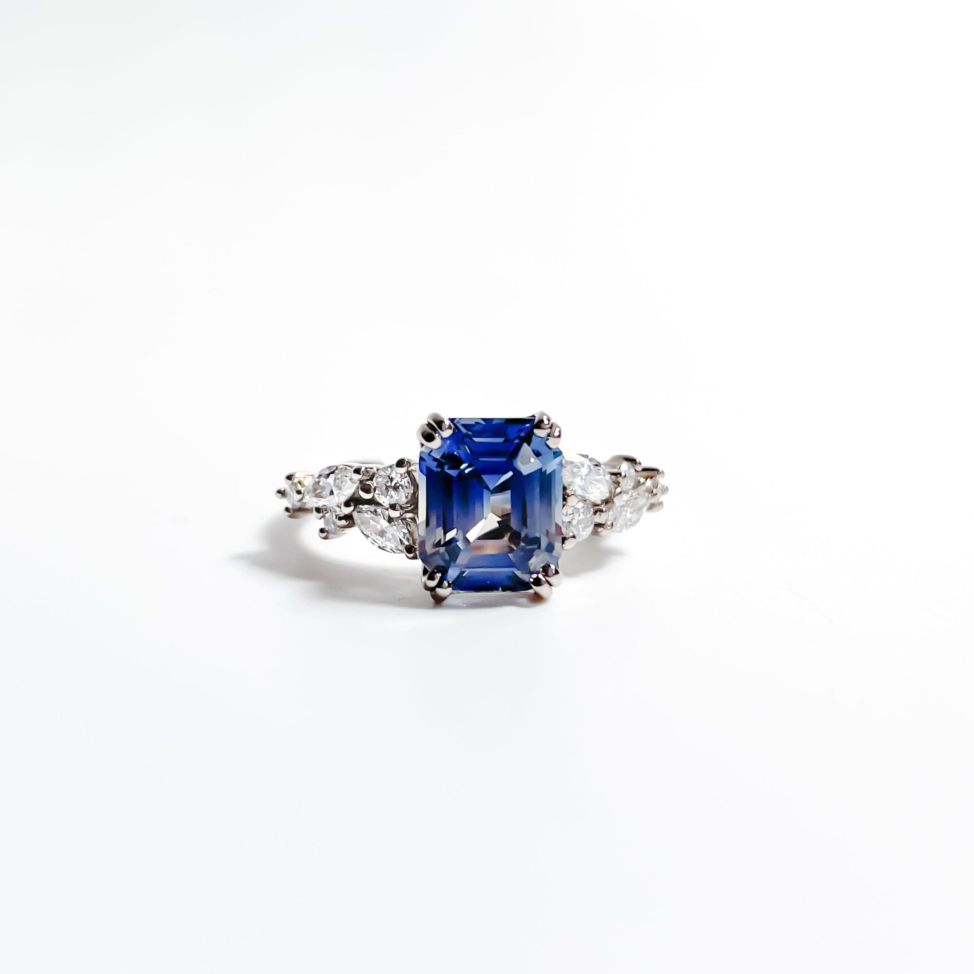 Parti Sapphire & Diamond 18ct White Gold Ring