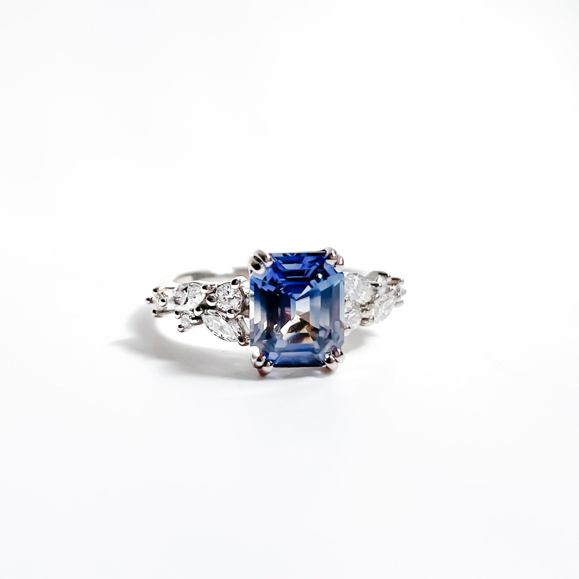 Parti Sapphire & Diamond 18ct White Gold Ring