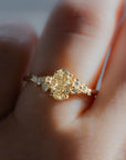 The Aries Ring - Natural Yellow Diamond Engagement Ring