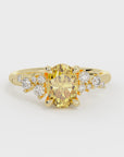 The Aries Ring - Natural Yellow Diamond Engagement Ring