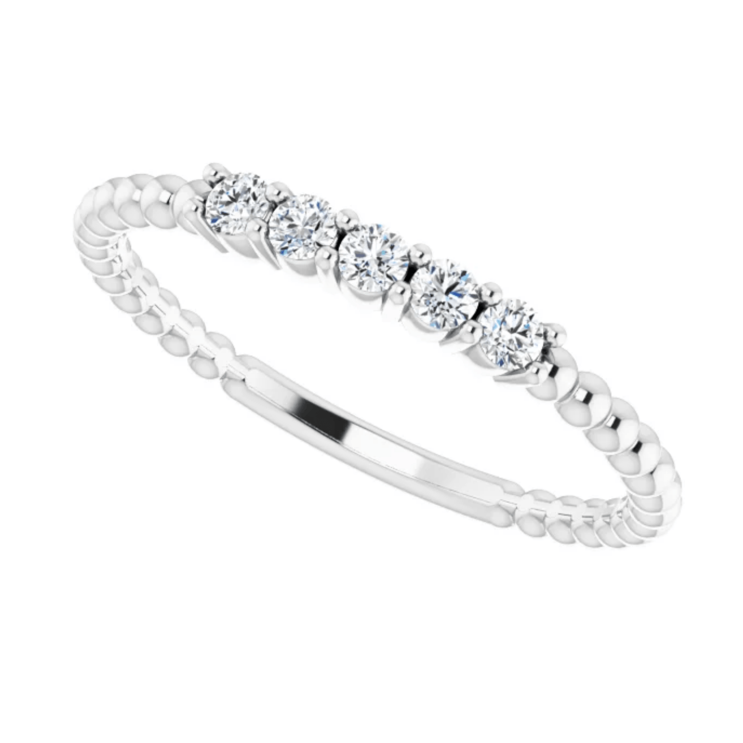 Diamond White Gold Ring - Moments Jewellery