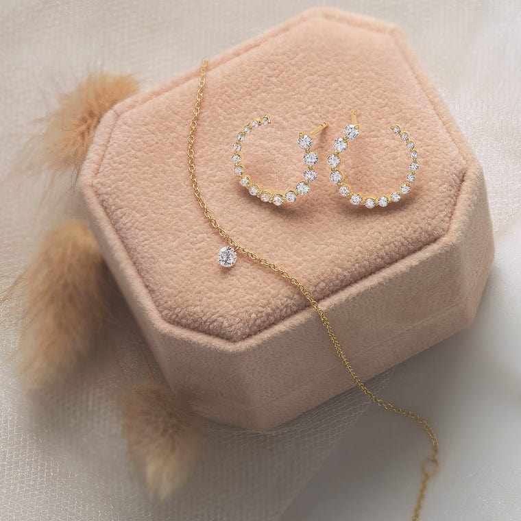 Diamond Orbit Earrings - Moments Jewellery