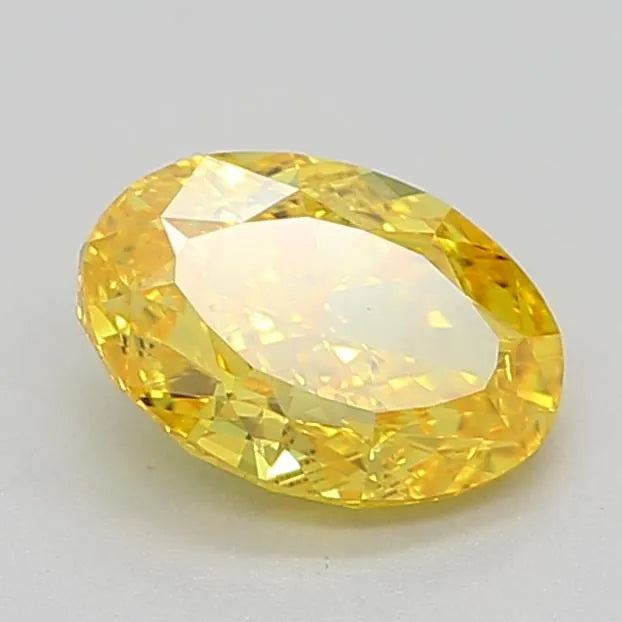 0.70ct Oval Lab Grown Diamond (Colour Fancy Vivid Yellow, Clarity VS1, IGI Certified)