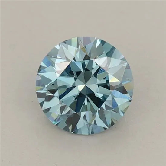 0.71ct Round Lab Grown Diamond (Colour Fancy Vivid Blue, Clarity VS1, Cut ID, IGI Certified)
