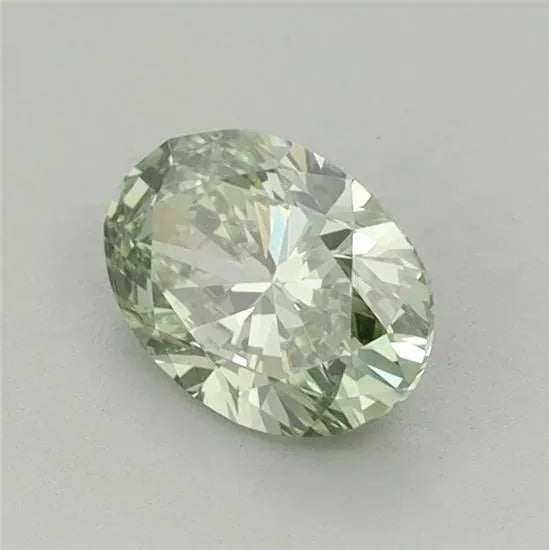 0.72ct Oval Lab Grown Diamond (Colour Fancy Vivid Green, Clarity VS2, IGI Certified)