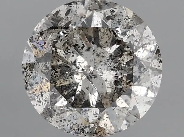 0.90ct Round Natural Diamond (Colour Light Gray, Clarity I2, Cut VG, IGI Certified)