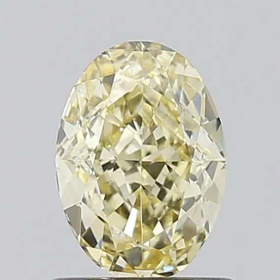 0.91ct Oval Lab Grown Diamond (Colour Fancy Light Yellow, Clarity VS1, IGI Certified)