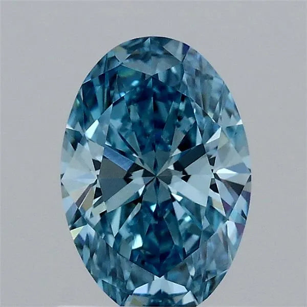 1.01ct Oval Lab Grown Diamond (Colour Fancy Vivid Blue, Clarity VVS2, IGI Certified)