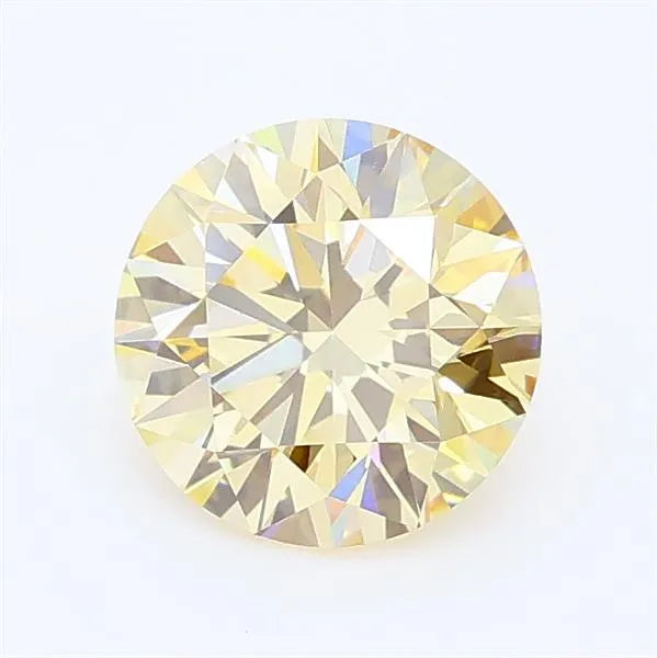 1.01ct Round Lab Grown Diamond (Colour Fancy Light Brownish Yellow, Clarity VS1, Cut ID, IGI Certified)