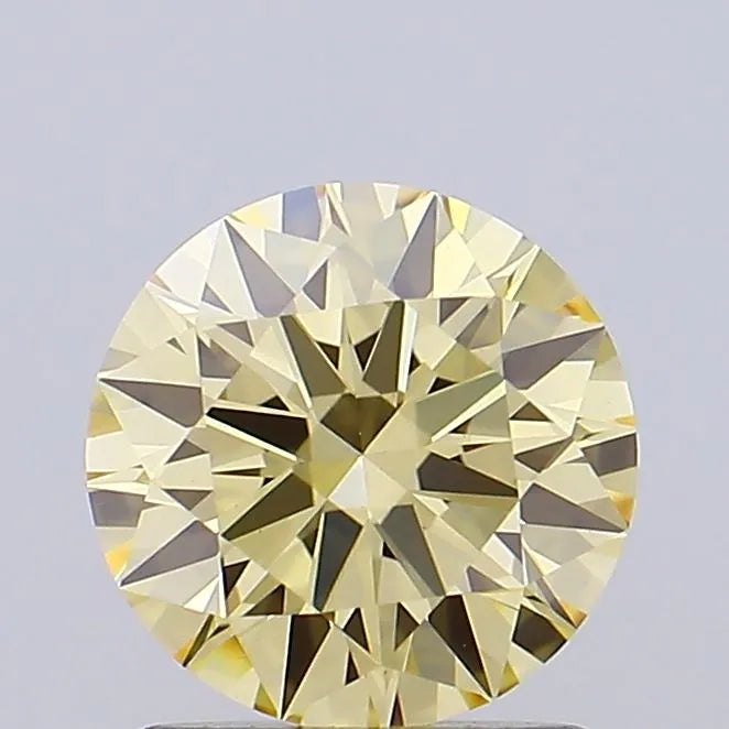 1.02ct Round Lab Grown Diamond (Colour Fancy Brownish Yellow, Clarity VVS2, Cut ID, IGI Certified)