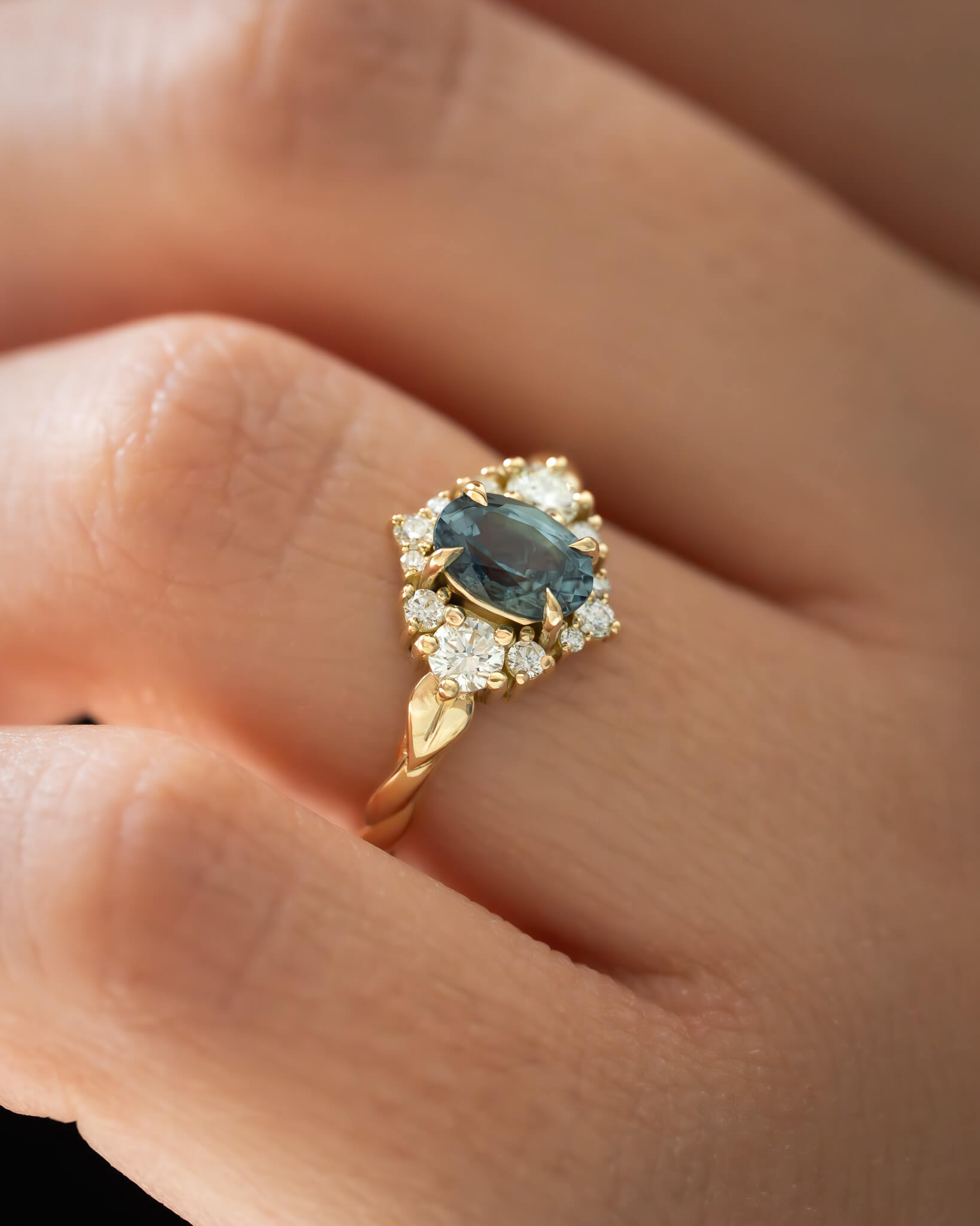 The Aurora Ring - One of a Kind Montana Sapphire