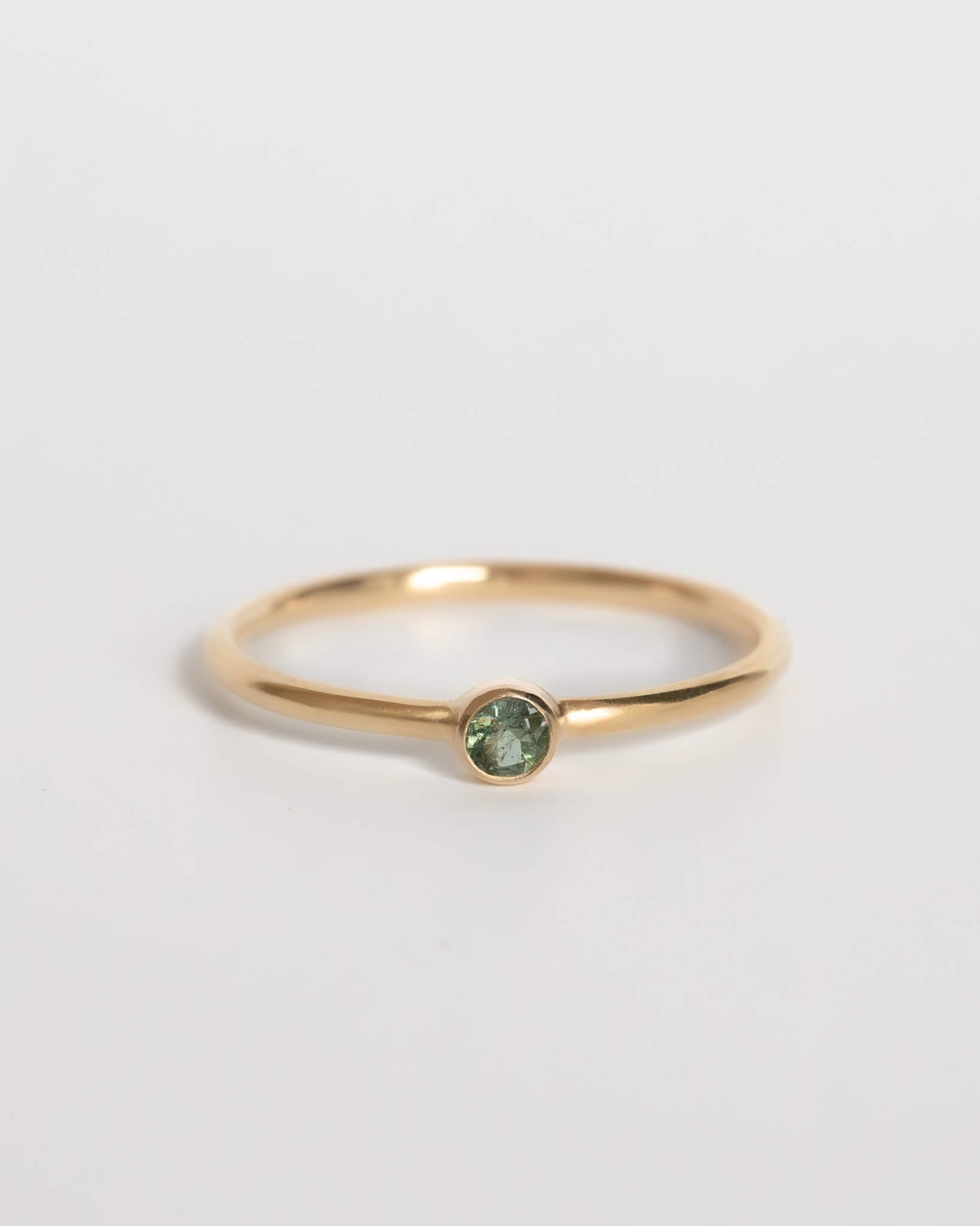 Green Tourmaline 9ct Gold Ring