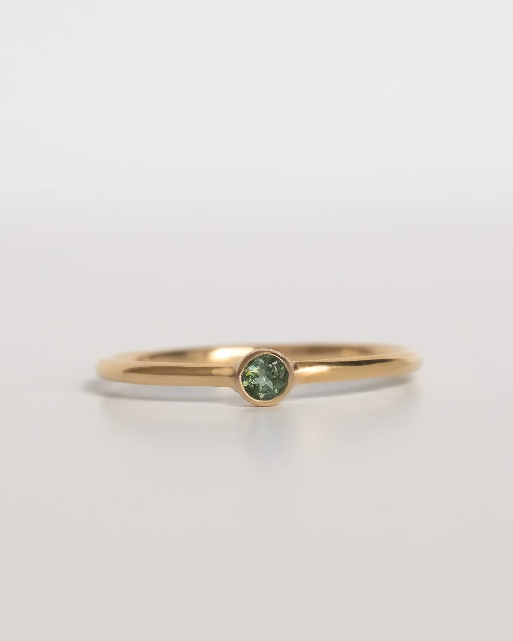 Green Tourmaline 9ct Gold Ring