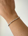 Moonstone & Aquamarine Silver Bracelet