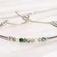 Moss Agate Slider Bracelet