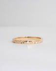 The Elain Ring - Laurel-Engraved Diamond Wedding Band (2 mm)