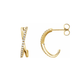 Cross Over Diamond Earrings