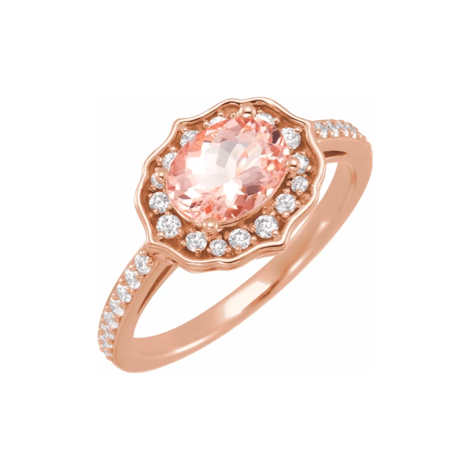 Morganite & Diamond Ring - Moments Jewellery