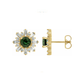 Diamond & Tourmaline Gold Ear Studs - Moments Jewellery