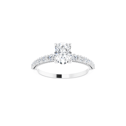 Oval Solitaire Engagement Ring - Natural Diamond - Moments Jewellery