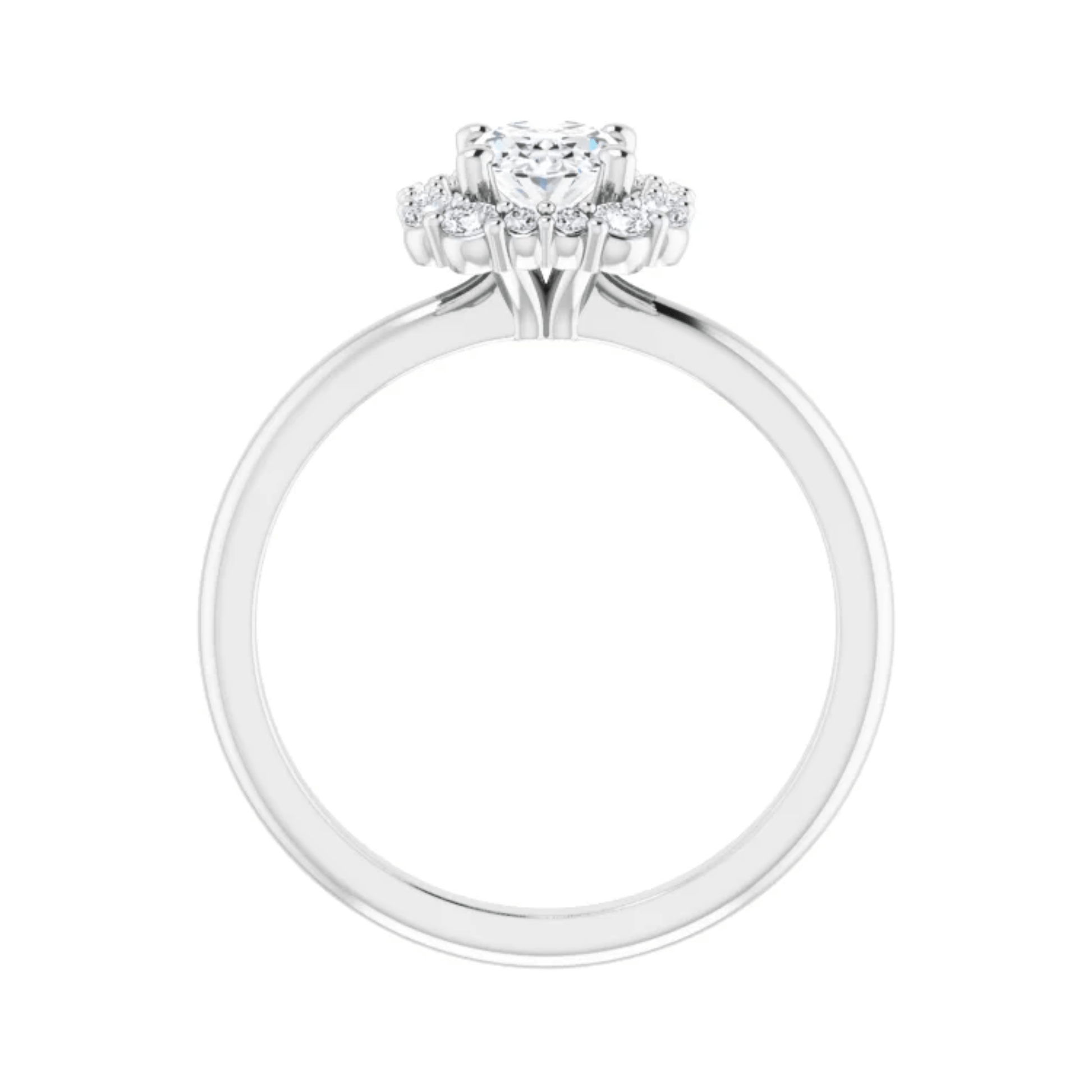 Moissanite Halo Engagement Ring - Moments Jewellery