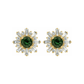 Diamond & Tourmaline Gold Ear Studs - Moments Jewellery