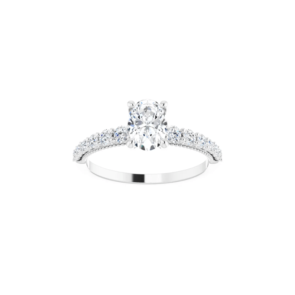 Oval Solitaire Engagement Ring - Lab Diamond - Moments Jewellery