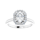 Moissanite Halo Engagement Ring - Moments Jewellery