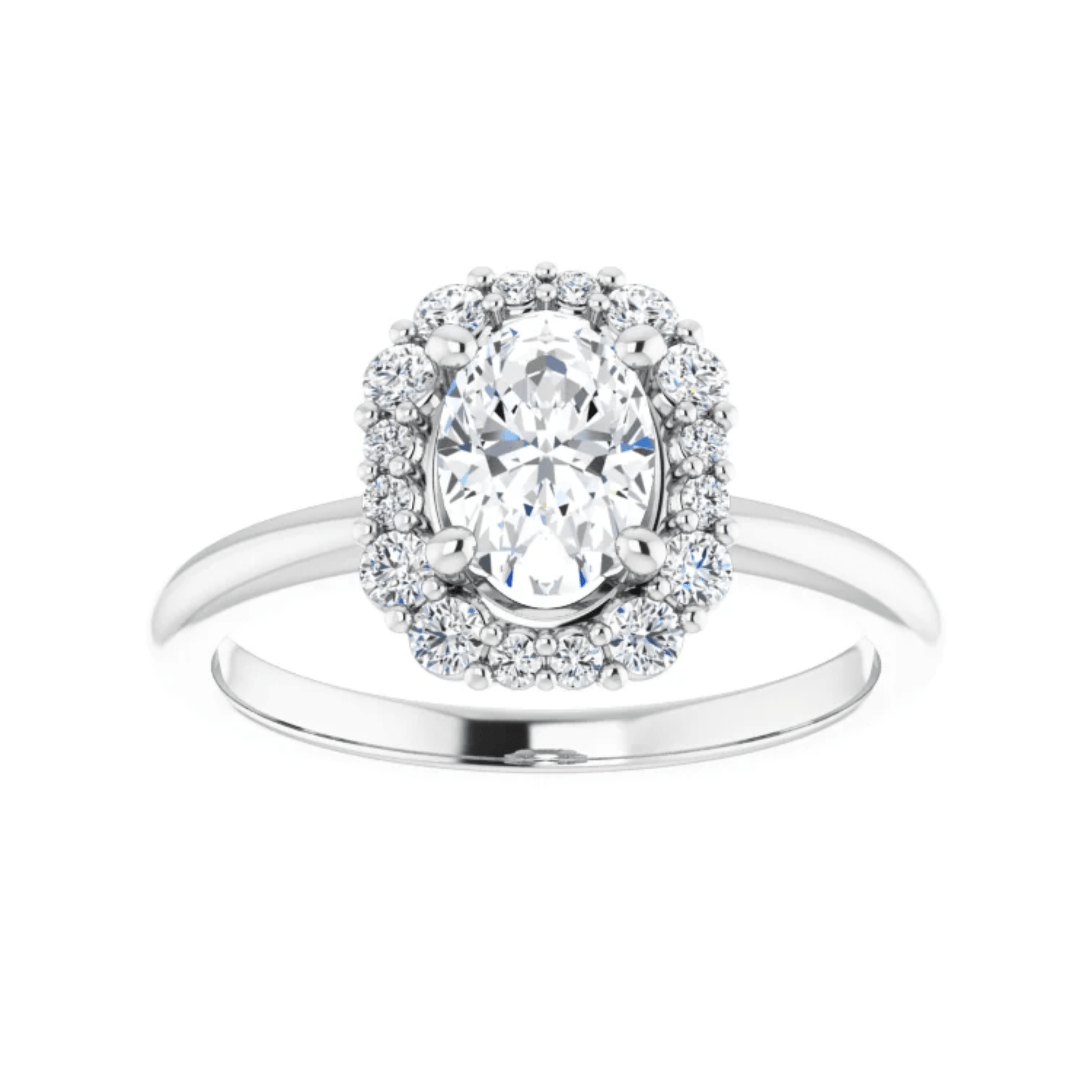 Moissanite Halo Engagement Ring - Moments Jewellery