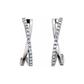 Cross Over Diamond Earrings