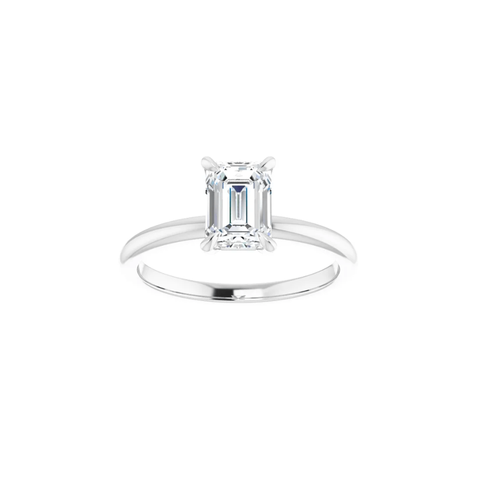Emerald Solitaire Diamond Ring - Moments Jewellery